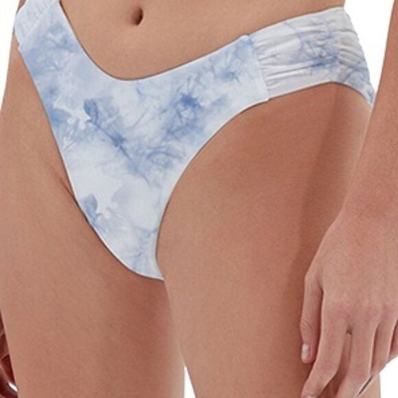 Jonathan Simkhai Camila Sky Tie-Dye Side-Ruched Bikini Bottom S… - Picture 1 of 4